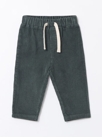 LCW Baby Green Elastic Waist Textured Baby Boy Pants