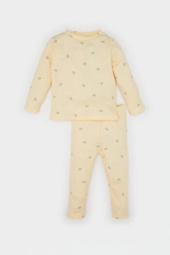 Girls' Baby Food Print Long Sleeve Ribbed Stretch Jersey Pajama Set (2 Pieces)