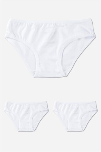 BAYKAR Girls' Cotton Bikini Cut Basic Briefs 3-Pack White