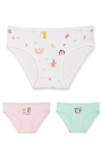 BAYKAR Girls' Cotton Colorful Printed Bikini Panties 3-Pack 5328 Colorful