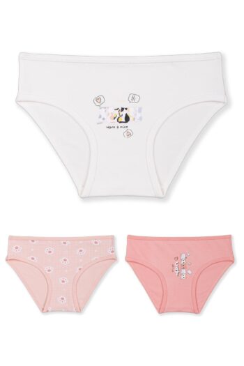 BAYKAR Girls' Cotton Colorful Printed Bikini Briefs 3-Pack 5360 Colorful
