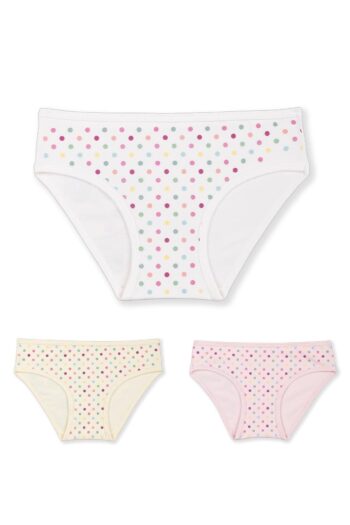BAYKAR Girls' Cotton Colorful Printed Bikini Briefs 3-Pack 5402 Colorful