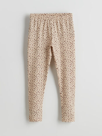 LCW ECO Beige Waistband Floral Girls' Leggings