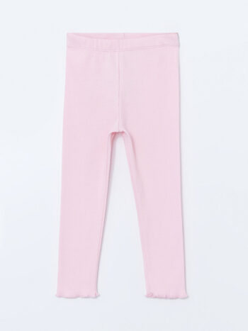 LCW ECO Pink Elastic Waist Basic Girls' Leggings