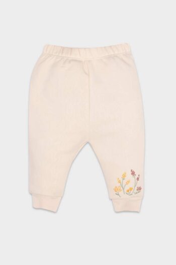 Girls' Baby Elastic Waist Flower Print Sweatpants