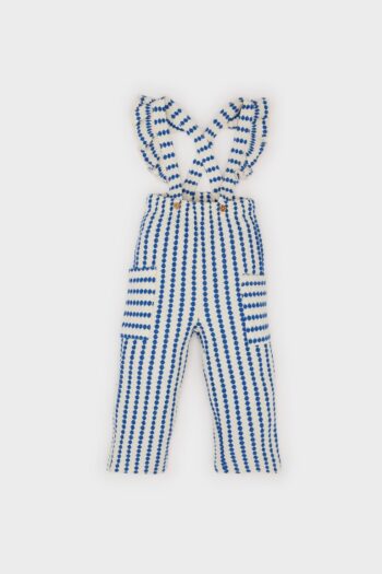 Girls' Floral Pocket Overalls