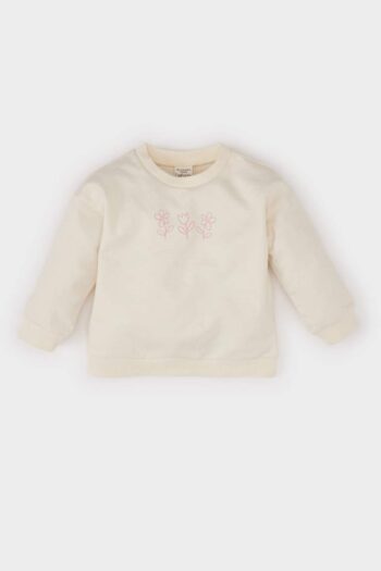Girls' Baby Printed Crew Neck Sweatshirt