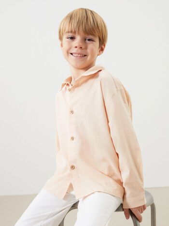 LCW Kids Pink Basic Boy's Shirt and Pants Set (2 Pieces)