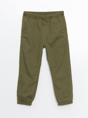 LCW Baby Haki Belted Elastic Waist Boys' Jogger Pants