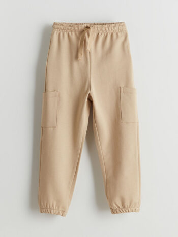 LCW Kids Beige Waistband Adjustable Boys' Jogger Sweatpants