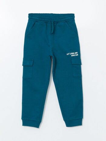 LCW Kids Petrol Blue Elastic Waist Boys' Jogger Pants