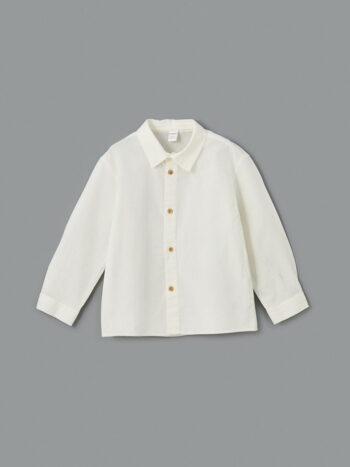 LCW Kids                                                                                           Off-White Basic Long Sleeve Boy's Shirt