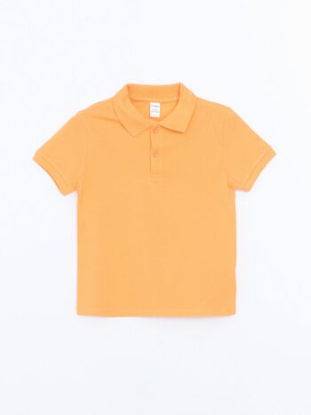 LCW Kids Orange Polo Neck Basic Boys' T-Shirt