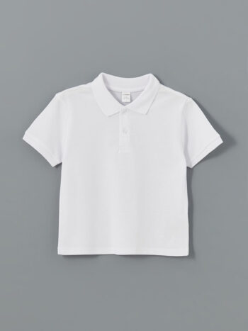 LCW Kids White Polo Collar Basic Boys' T-Shirt