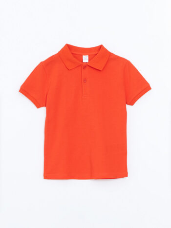 LCW Kids Orange Polo Collar Basic Boys' T-Shirt