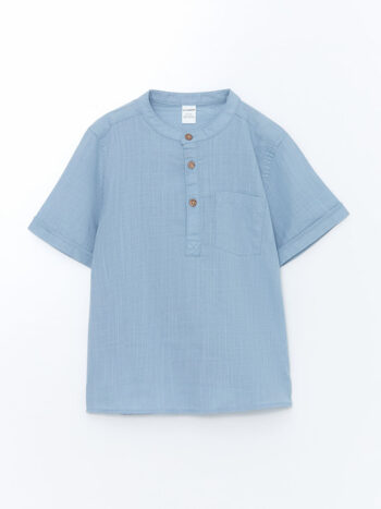 LCW Kids Blue Smart Collar Boy's Shirt