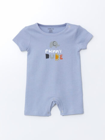 LCW ECO Lila Printed Crew Neck Bodysuit for Baby Boys