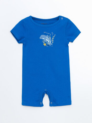 LCW ECO                                                                                          Blue Crew Neck Cotton Baby Boy Overall