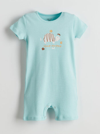 LCW ECO Turquoise Bicycle Neck Cotton Baby Boy Overalls