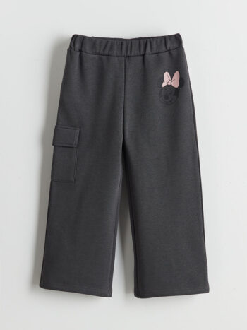 LCW Kids Gray Waistband Minnie Mouse Printed Girls' Sweatpants