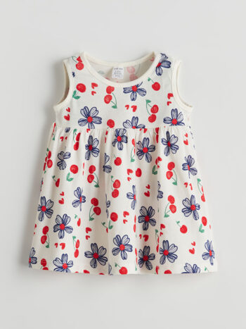 LCW Baby                                                                                                          Ecru Floral Baby Girl Dress