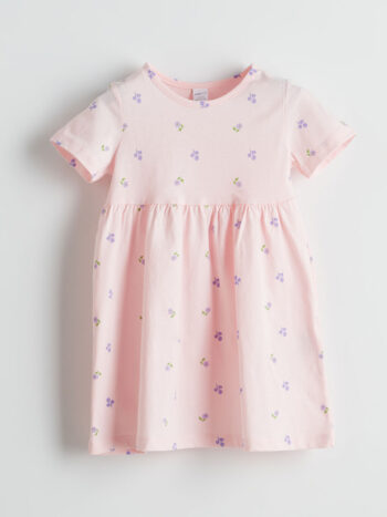 LCW ECO Pink Floral Print Girls' Dress