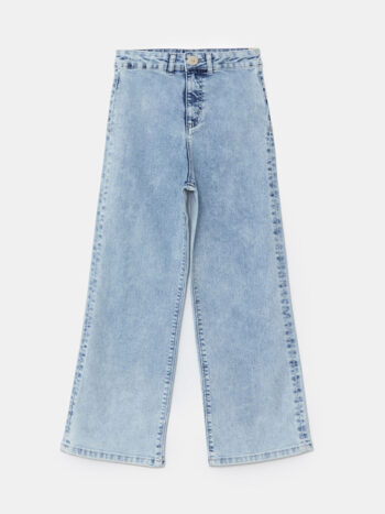 LCW Kids  Adjustable Waistband Denim Pants for Girls