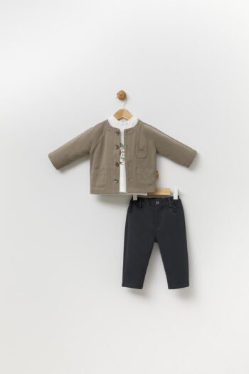 Baby Dola Gabardin Jacket Trousers Bodysuit Holiday Suit for Boys Sport Suit 3-Piece 13819