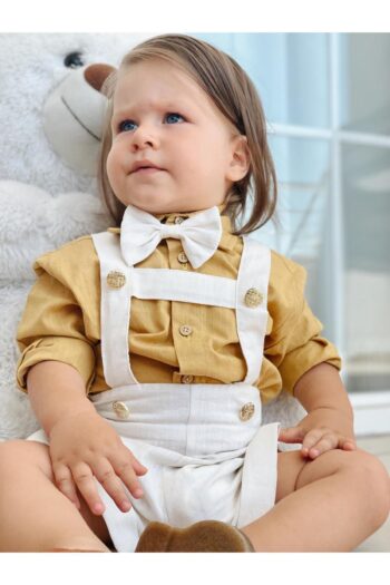 bohemiankids baby wear Gold Button Detailed Overalls Set