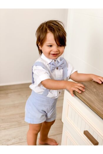 Bohemian Kids Baby Wear Short Dungaree Set Blue