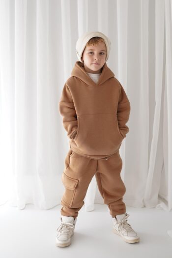 Hooded Sweatshirt Set with 3 Thread Fleece
