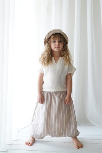 Linen Line Samurai Pants + Cream Şile Cloth Samurai Shirt