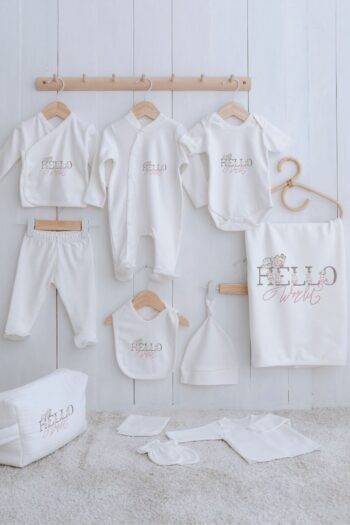 Tuğba Kuğu Organic 11-piece Hospital Exit Set - Pure Baby - Hello World