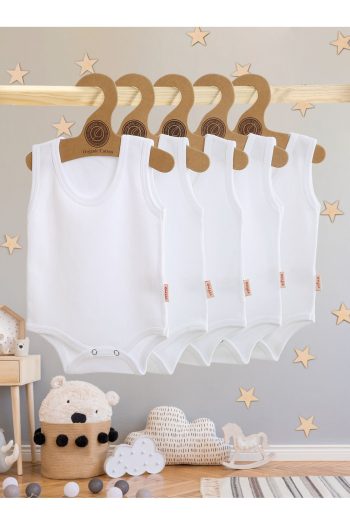 Vitmo 5-Pack Baby Snap Bodysuit - 100% Cotton