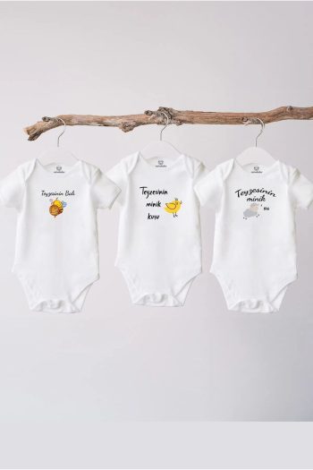 Naive Baby 100% Cotton Baby Bodysuit - 3-Piece Aunt Set - Baby Bodysuit