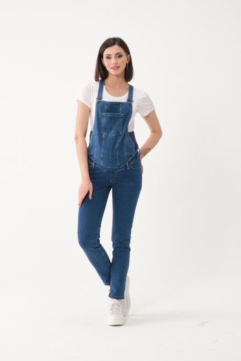 BUSA Dual-Use Maternity Overalls Blue