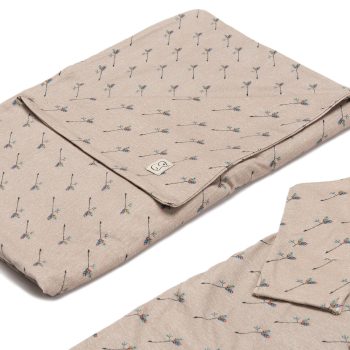 Newborn Patterned Organic Cotton Hospital Outfit 5-Piece Set in Brown