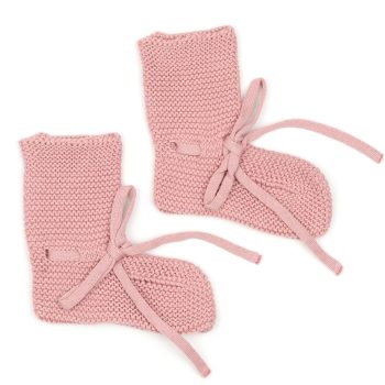 Crib Blanket, Beanie, and Booties Gift Set Pink