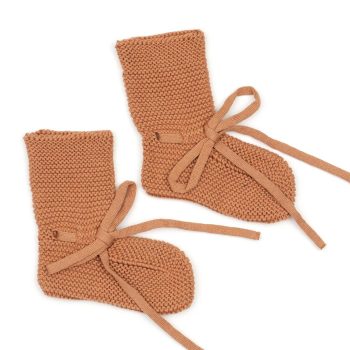 Swaddle Blanket, Beanie, and Booties Gift Set - Brown