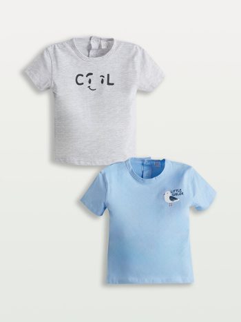 LCW Baby Cotton Printed Boys T-Shirt Set of 2
