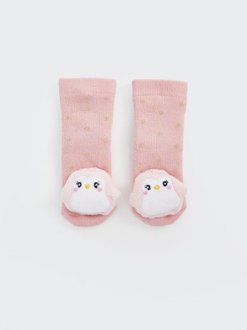 LCW Baby Soft Pink Baby Girl House Socks