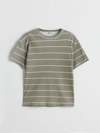 LCW Kids Green Crew Neck Boys' T-Shirt