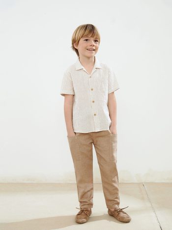 LCW Kids Brown Elastic Waist Boys Jogger Pants