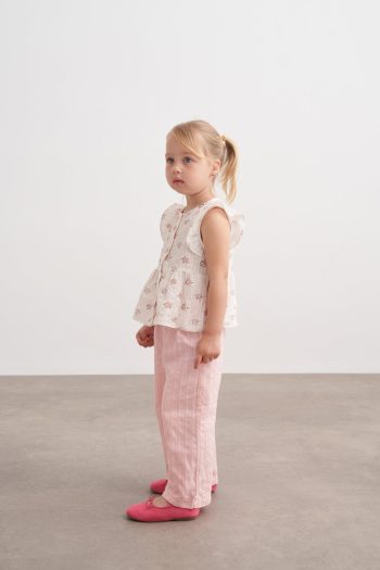 Self-Woven Floral Shirt and Pants Set