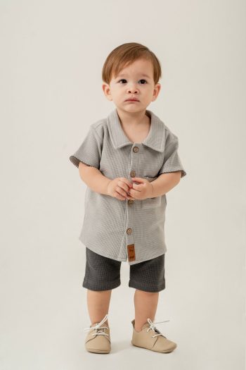 JNF Kids Boy Waffle Two-Piece Set