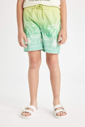 Boys' Palm Pattern Swim Shorts