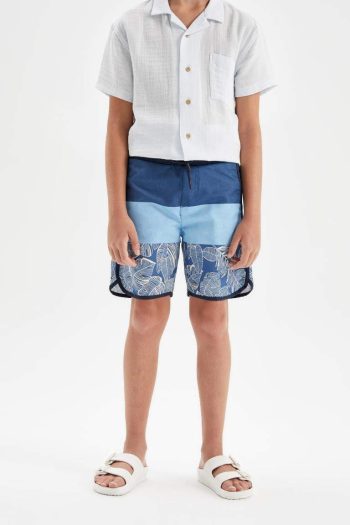 Boys' Patterned Swim Shorts