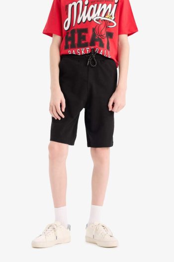 Boys' Basic Plain Shorts with Elastic Waistband