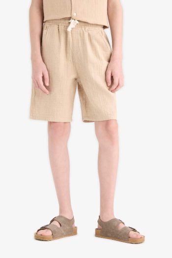Boys' Elastic Waist Muslin Shorts