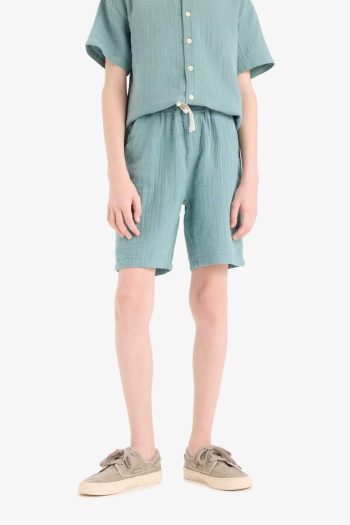 Boys' Elastic Waist Muslin Shorts